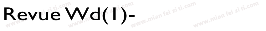Revue Wd(1)字体转换